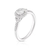 Thumbnail Image 1 of 9ct White Gold Solitaire Round Halo 0.25ct Diamond Ring