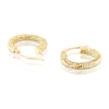 Thumbnail Image 1 of 9ct Yellow Gold Sparkle 10mm Hoop Earrings