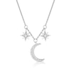 Thumbnail Image 0 of Sterling Silver Cubic Zirconia Moon & Star Necklace