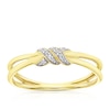 Thumbnail Image 0 of 9ct Yellow Gold 0.03ct Diamond Knot Round Cut Ring