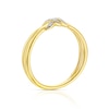 Thumbnail Image 2 of 9ct Yellow Gold 0.03ct Diamond Knot Round Cut Ring