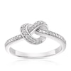 Thumbnail Image 0 of Sterling Silver 0.10ct Diamond Knot Eternity Ring