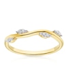 Thumbnail Image 0 of 9ct Yellow Gold Diamond Floral Twist Ring
