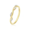 Thumbnail Image 1 of 9ct Yellow Gold Diamond Floral Twist Ring