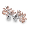 Thumbnail Image 2 of Silver  Rhodium  & Rose Gold DiamondTree Earrings