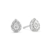 Thumbnail Image 0 of 9ct White Gold 0.15ct Total Diamond Pear Halo Earrings