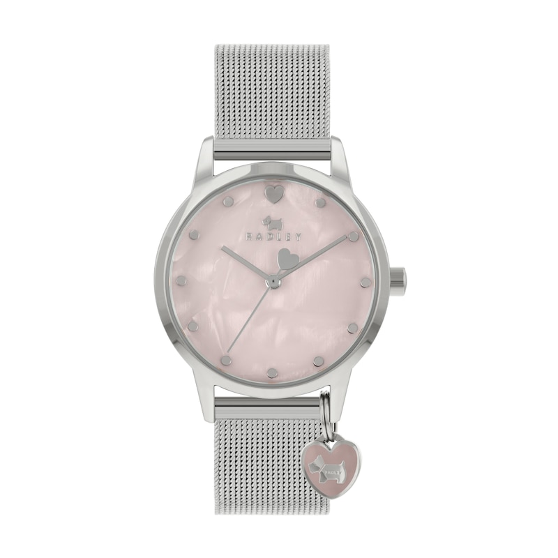Radley Ladies' Pink Dial Stainless Steel Mesh Bracelet Watch