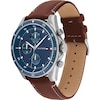 Thumbnail Image 1 of Tommy Hilfiger Men's Blue Dial Brown Leather Strap Watch