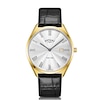 Thumbnail Image 0 of Rotary  Ultra Slim Men's Gold Tone Case Black Leather Strap Watch