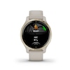 Thumbnail Image 6 of Garmin Venu 2S Ladies' Cream Silicone Strap Smartwatch