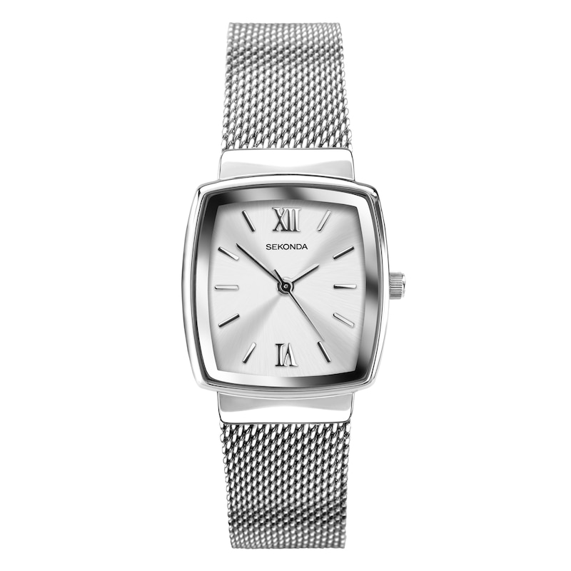Sekonda Square Ladies' Stainless Steel Mesh Bracelet Watch