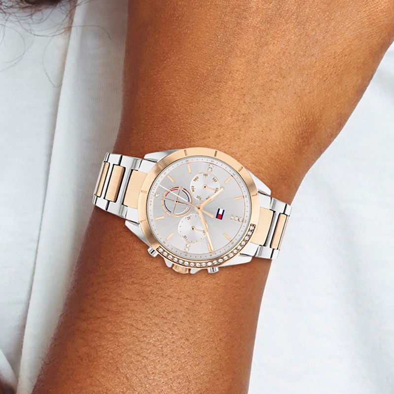 Tommy Hilfiger Crystal Ladies' Two Tone Bracelet Watch