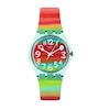 Thumbnail Image 0 of Swatch Colour The Sky Rainbow Stripe Plastic Strap Watch