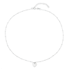 Thumbnail Image 1 of Sterling Silver Heart Disc Fancy Chain Engravable Necklet