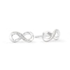 Thumbnail Image 0 of 9ct White Gold Infinity Diamond Stud Earrings