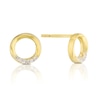 Thumbnail Image 0 of 9ct Yellow Gold Circle Diamond Stud Earrings