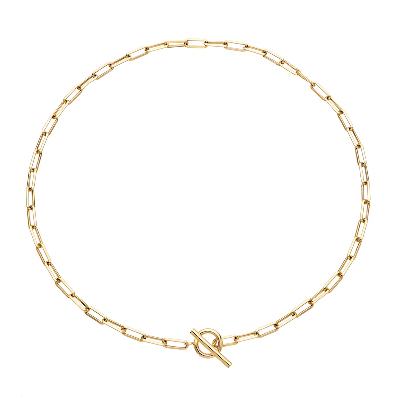 9ct Yellow Gold  T-Bar Paperlink Chain Necklet