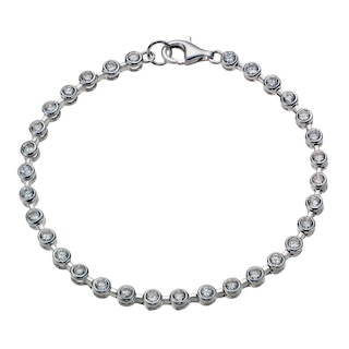Sterling Silver Cubic Zirconia Tennis Bracelet H.Samuel