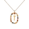 Thumbnail Image 0 of PDPAOLA  18ct Gold Plated Gemstones Initial T Pendant