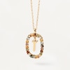 Thumbnail Image 1 of PDPAOLA  18ct Gold Plated Gemstones Initial T Pendant