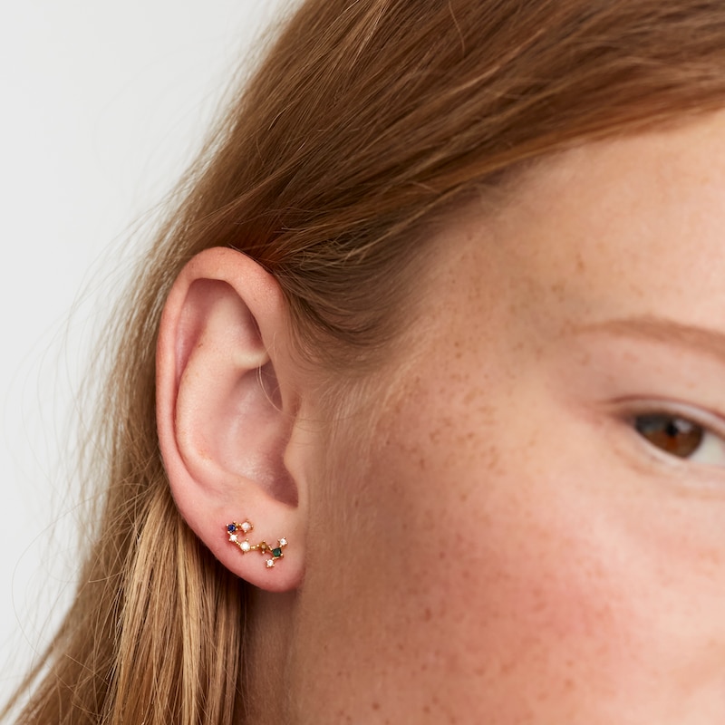 PDPAOLA  Scorpio 18ct Gold Plated Gemstones Stud Earrings