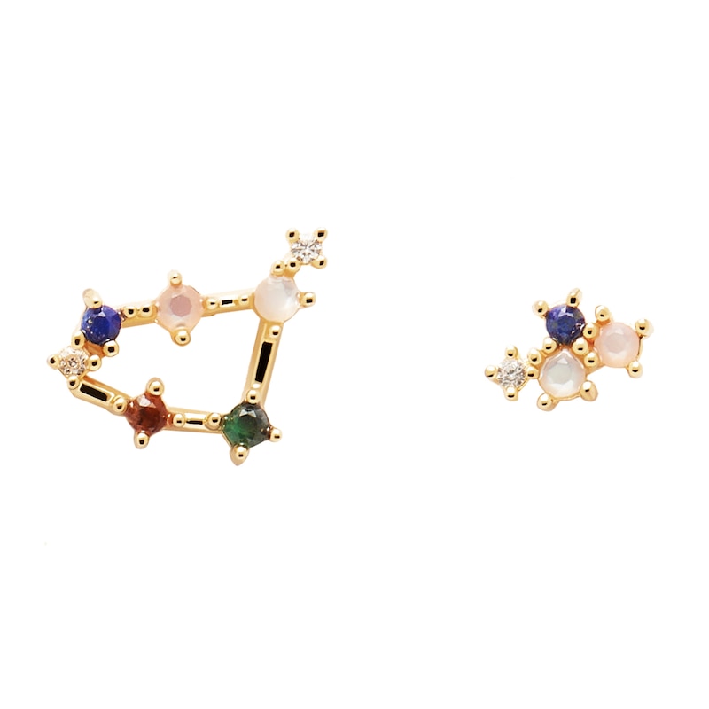 PDPAOLA  Capricorn 18ct Gold Plated Gemstones Earrings