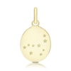 Thumbnail Image 0 of 9ct Yellow Gold Capricorn Constellation Disc Pendant Charm