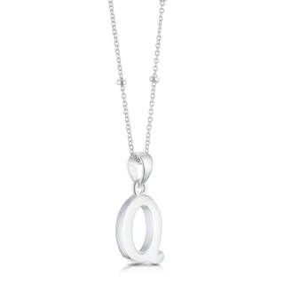 Sterling Silver Initial Q Pendant H.Samuel