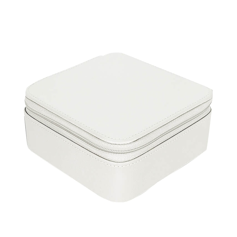 Carters Square Chalk White Zip Up Travel Jewellery Box