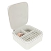 Thumbnail Image 1 of Carters Square Chalk White Zip Up Travel Jewellery Box