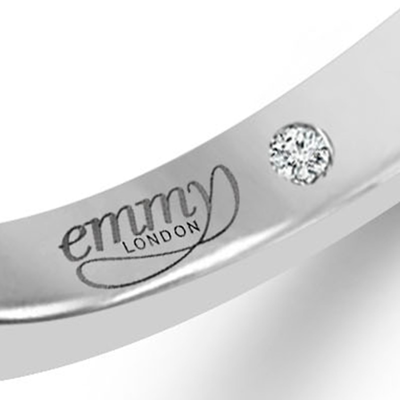 Emmy London 18ct White Gold Sapphire & Diamond Eternity Ring