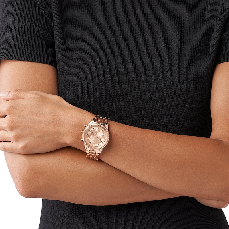 Michael Kors Ritz Ladies' Rose Gold Stainless Steel Watch