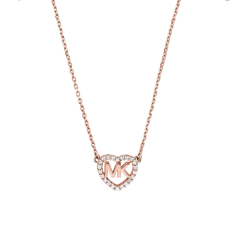 Michael Kors 14ct Rose Gold Plated Heart Pendant
