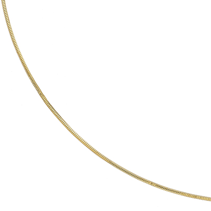 9ct Yellow Solid Gold 18 Inch Dainty Snake Chain