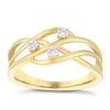 Thumbnail Image 0 of Interwoven 9ct Yellow Gold Diamond Eternity Ring