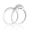 Thumbnail Image 1 of Perfect Fit Argentium Silver 0.25ct Total Diamond Bridal Set