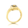 Thumbnail Image 1 of Sterling Silver & 18ct Gold Plated Vermeil Diamond & Black Onyx Pinky Ring