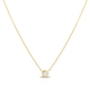 Thumbnail Image 0 of Sterling Silver & 18ct Gold Plated Vermeil 0.10ct Diamond Bezel Necklace