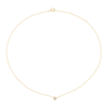 Thumbnail Image 2 of Sterling Silver & 18ct Gold Plated Vermeil 0.10ct Diamond Bezel Necklace