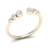 Thumbnail Image 1 of Sterling Silver & 18ct Gold Plated Vermeil 0.18ct Diamond Eternity Ring