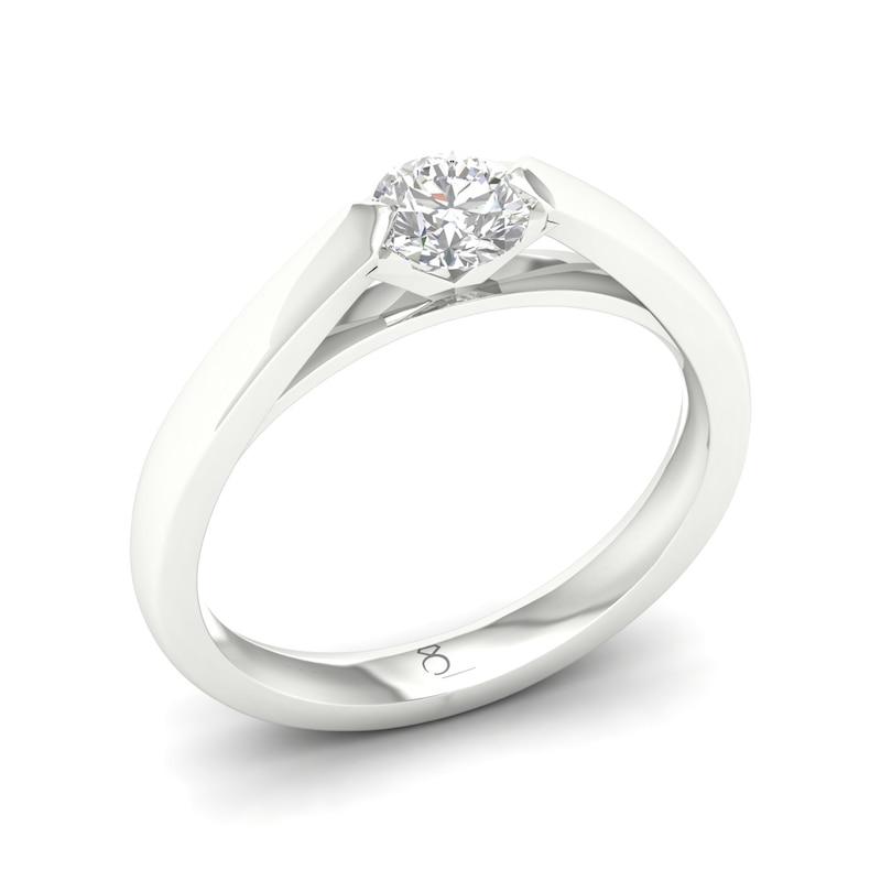 The Diamond Story 18ct White Gold Solitaire 0.50ct Diamond Ring