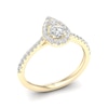 Thumbnail Image 1 of The Diamond Story 18ct Yellow Gold Pear 0.50ct Total Diamond Ring