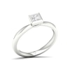 Thumbnail Image 1 of The Diamond Story 18ct White Gold Rub Over Princess Solitaire 0.30ct Diamond Ring
