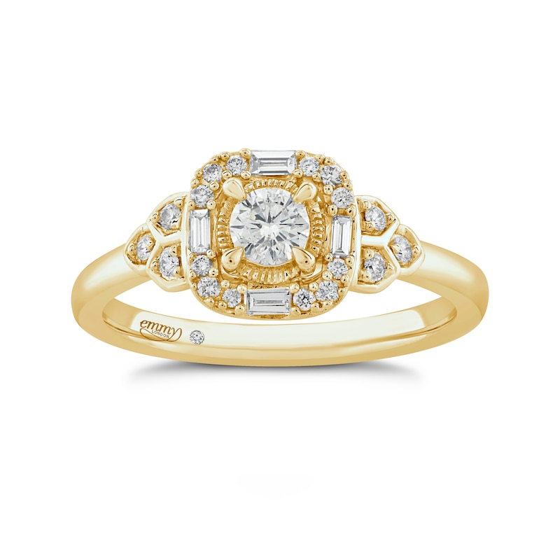 Emmy London 18ct Yellow Gold 0.33ct Total Diamond Ring