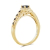 Thumbnail Image 1 of Emmy London 18ct Yellow Gold Sapphire & Diamond Halo Ring