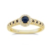 Thumbnail Image 2 of Emmy London 18ct Yellow Gold Sapphire & Diamond Halo Ring