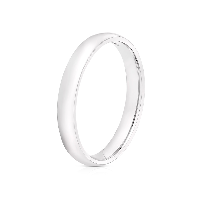 9ct White Gold 3mm Extra Heavy Court Ring