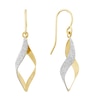 Thumbnail Image 0 of 9ct Yellow Gold Glitter Caged Drop Earrings
