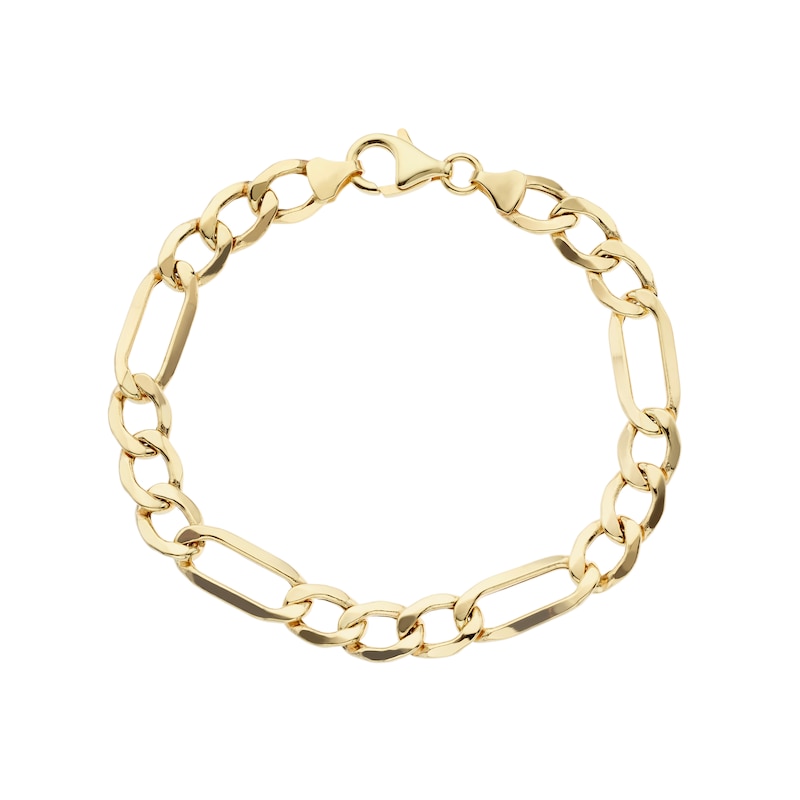 9ct Yellow Gold 7'' Figaro Chain Bracelet