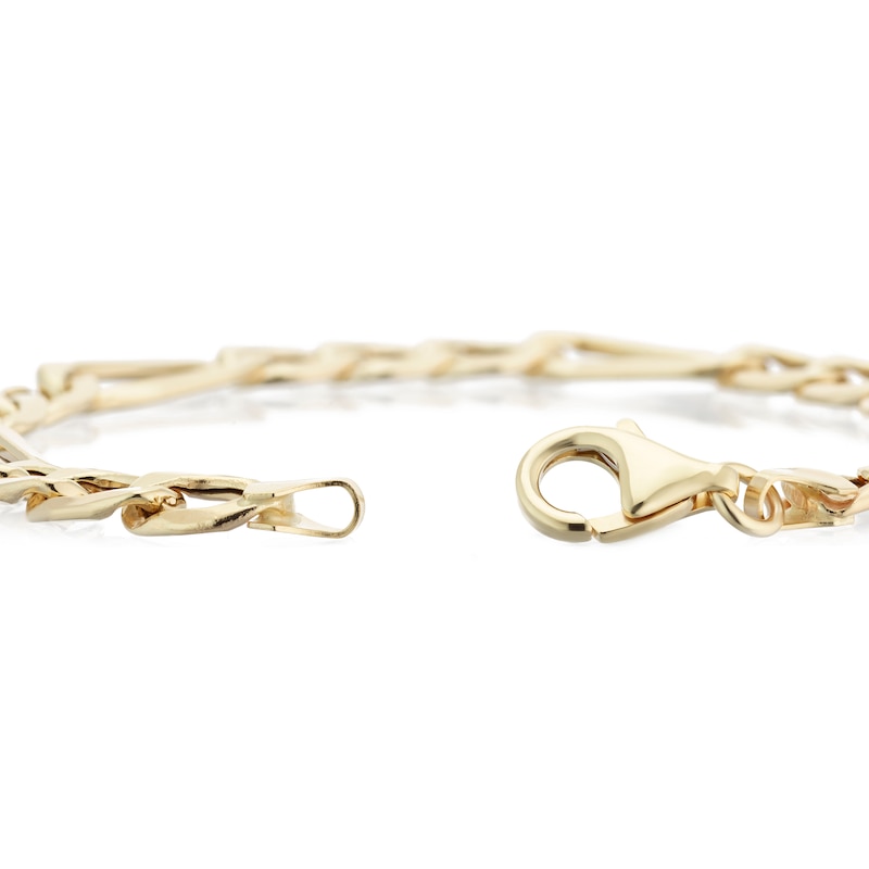 9ct Yellow Gold 7'' Figaro Chain Bracelet